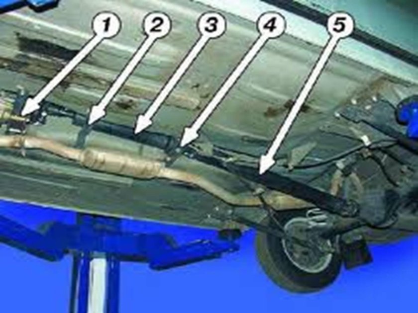 ВАЗ-2131 выхлопная снизу