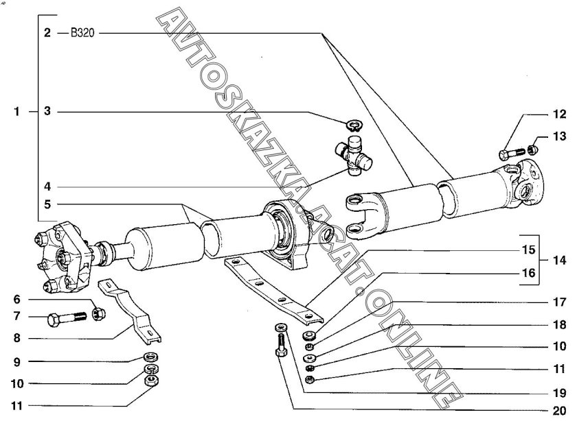 Карданный вал ВАЗ 2104