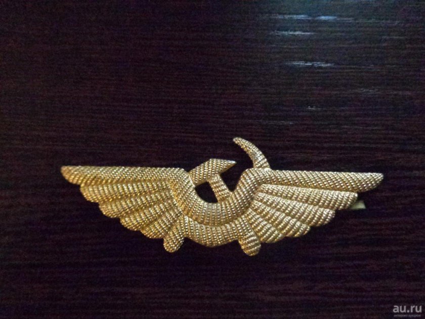 Кокарда летчика России гражданской авиации