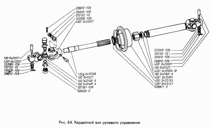 Кардан рулевого вала ЗИЛ 5301