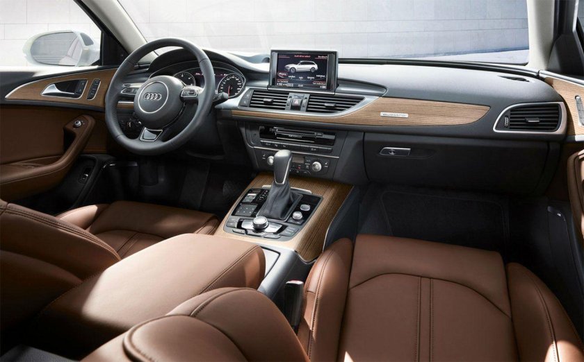 Audi a6 c7 коричневый салон