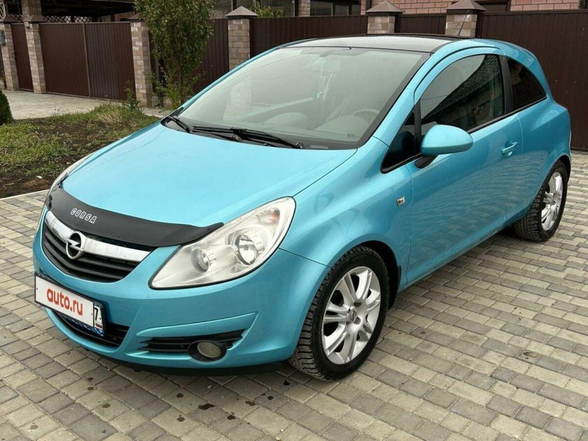 Опель корса голубая 2008