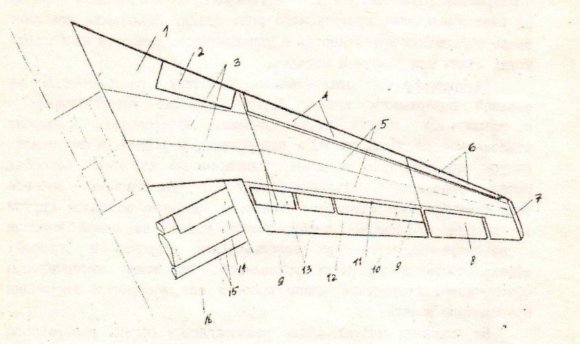 Крыло самолета чертеж