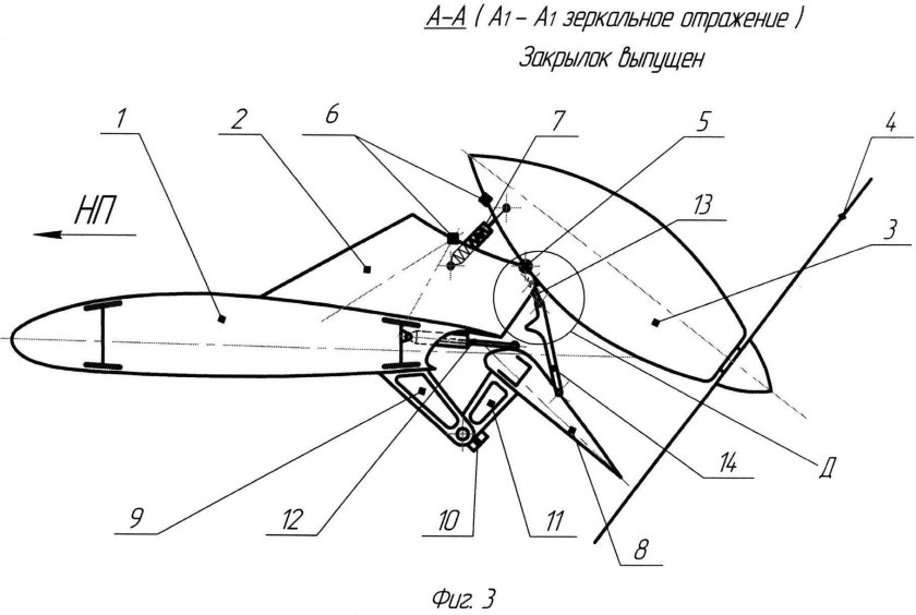 Закрылки крыла самолета