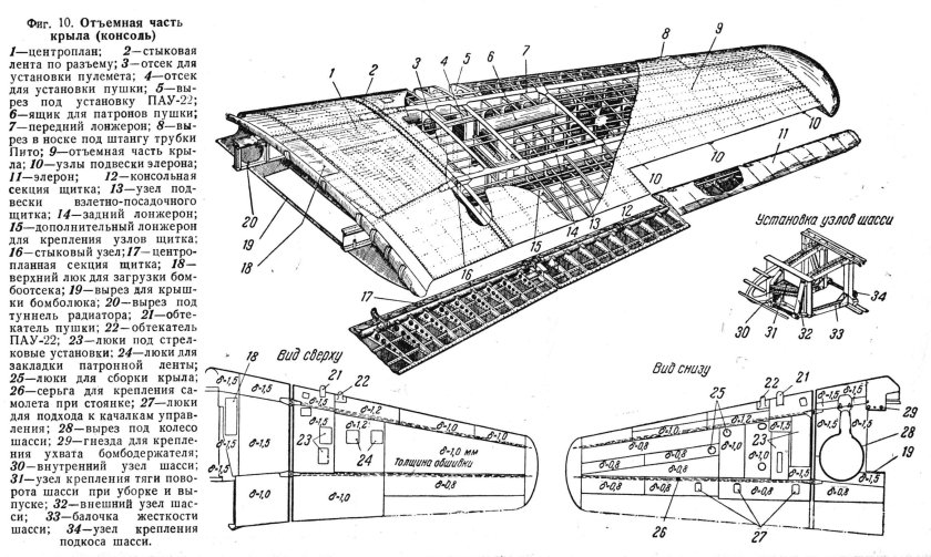 Чертеж нервюры крыла самолета