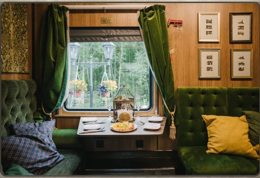 Ретропоезд Рускеала вагон-ресторан