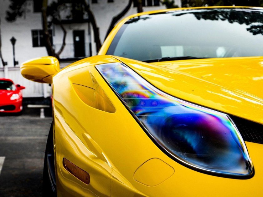 Феррари 458 желтая