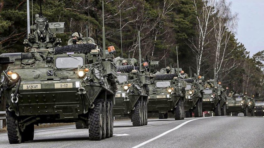 Колонна танков НАТО