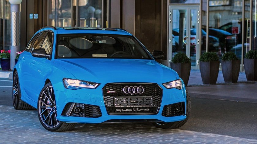 Audi rs6 синяя