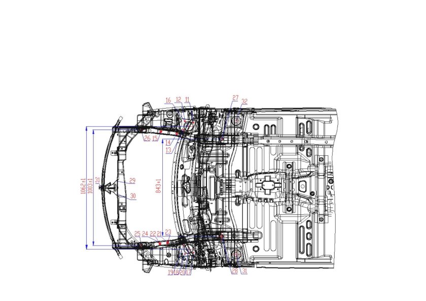 Контрольные точки геометрии кузова чери Тигго т11