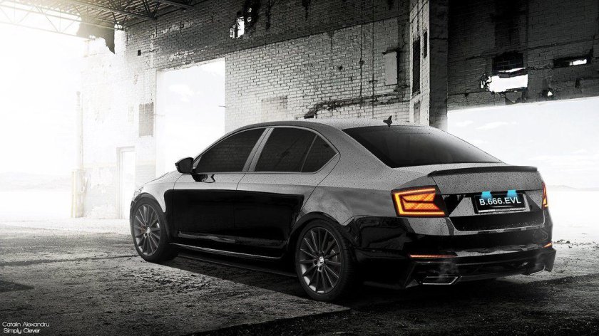 Skoda Octavia a7 RS черная