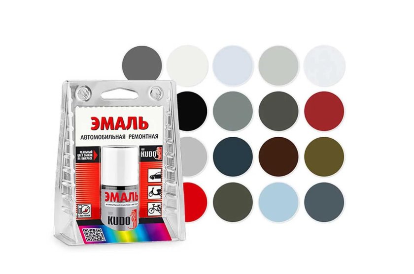 Kudo эмаль автомобильная ремонтная с кисточкой