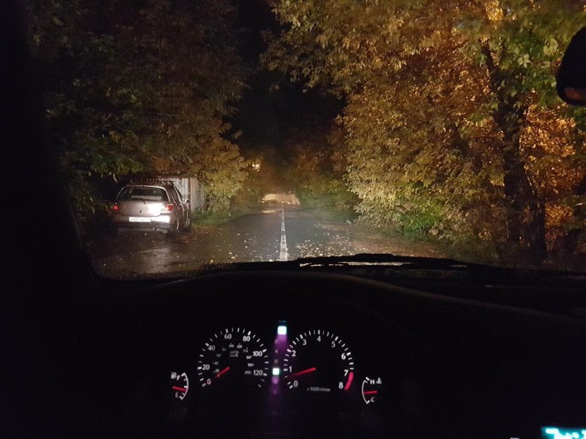 Ночной вид из машины