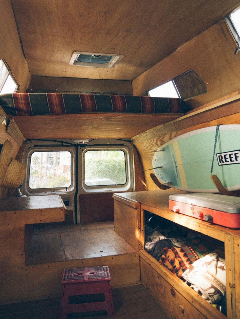 Mini van Camper inside