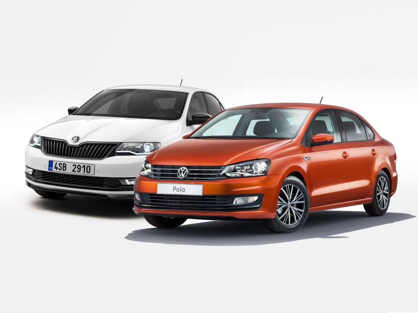 Шкода Рапид и Фольксваген поло