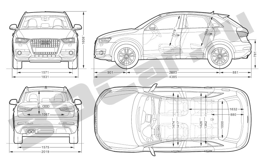 Audi q3 габариты