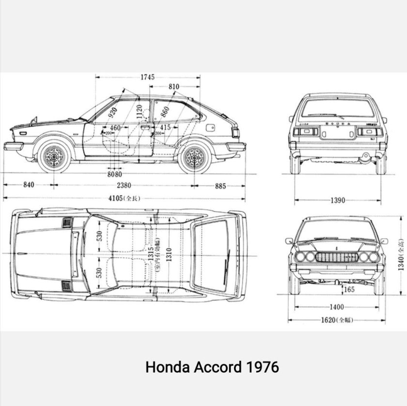 Габариты Honda Accord 6