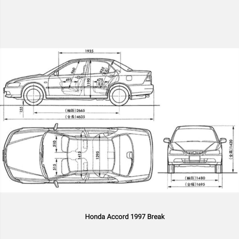 Honda Torneo чертеж