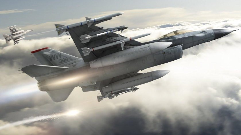 F16 истребитель