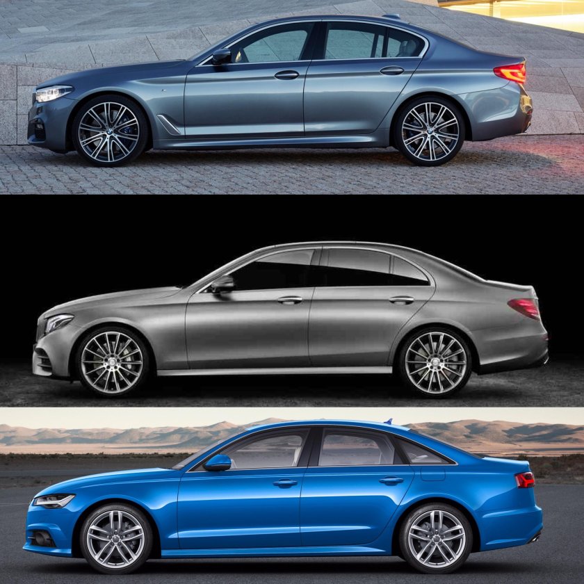 BMW 5 Mercedes e Audi a6