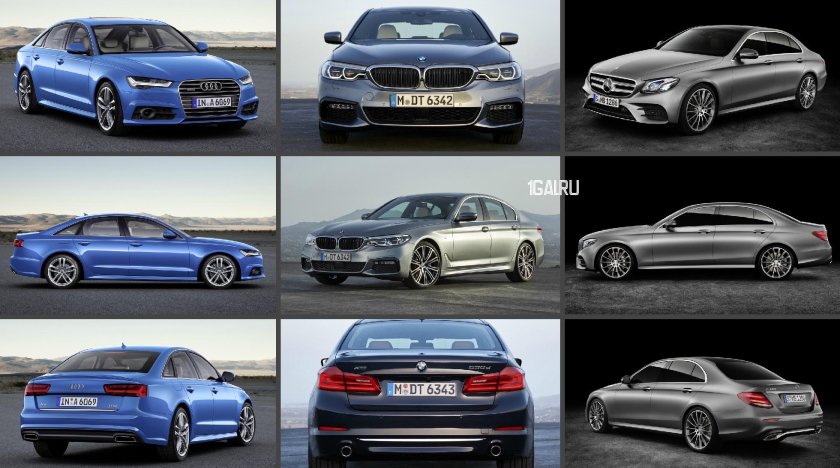 BMW 5 Mercedes e Audi a6