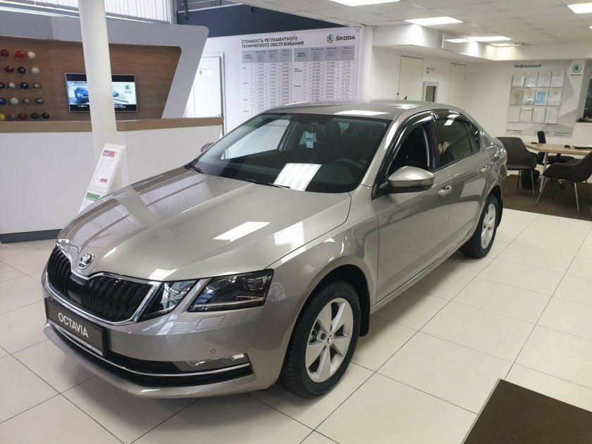 Шкода Октавия 2018 серая