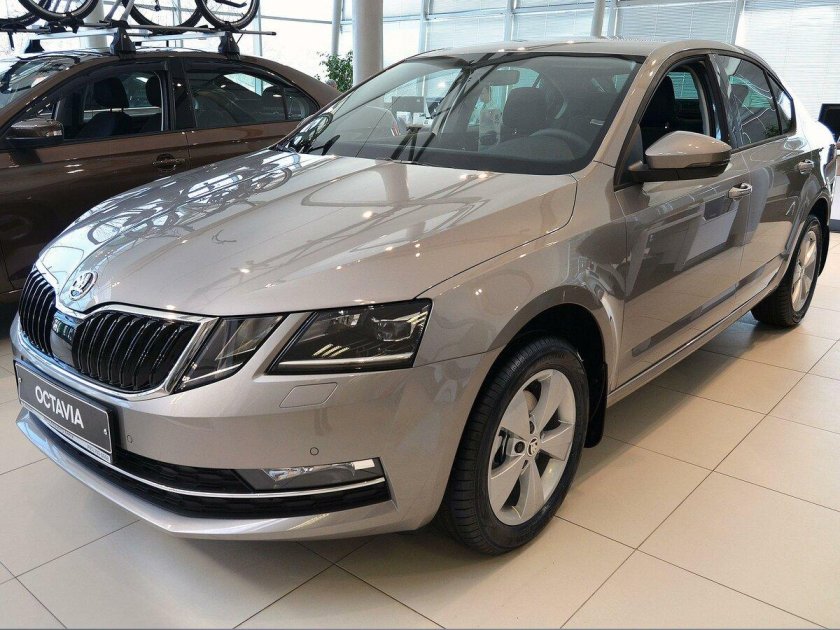 Шкода Октавия бежевый металлик