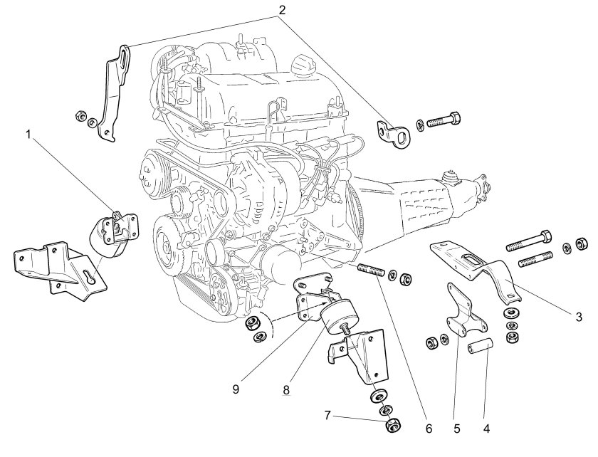 Кронштейн двигателя Нива Шевроле
