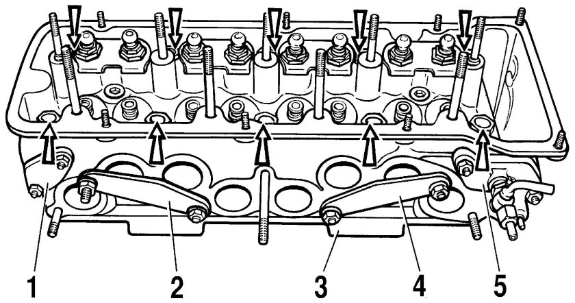 Головка блока цилиндров ВАЗ 2106 схема
