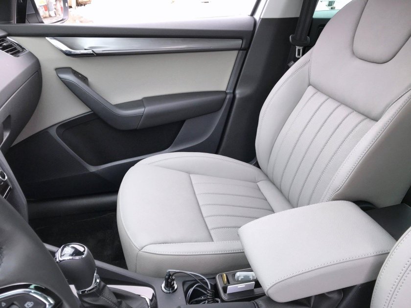 Octavia a7 кожаный салон