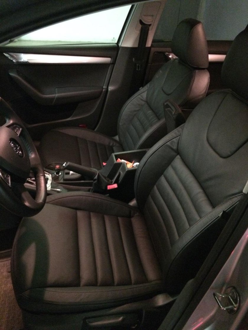 Кожаный салон Октавия а7 фл