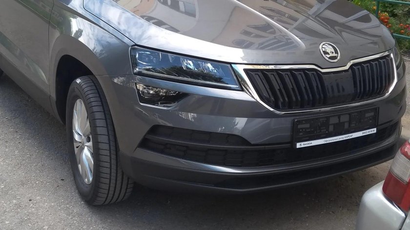 Карок Шкода серый платинум металлик цвет