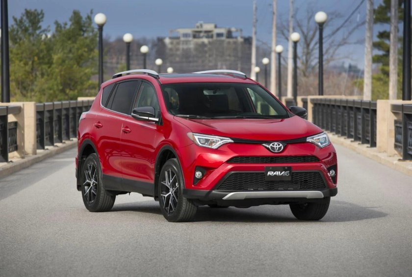 Toyota rav4 красный