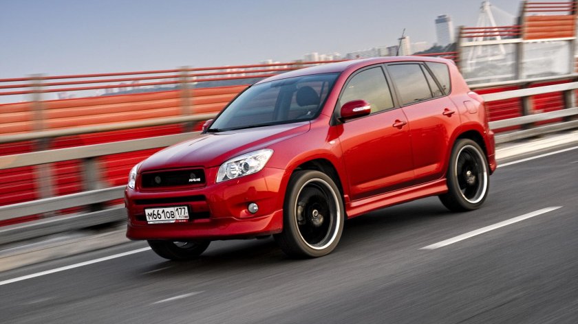 Toyota rav4 красный