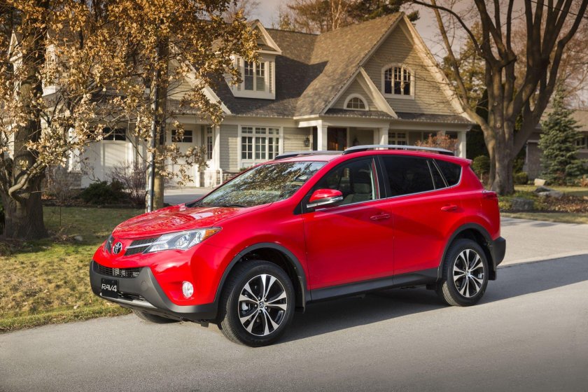 Toyota rav4 красный
