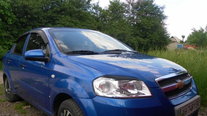 Шевроле Авео т250 синяя