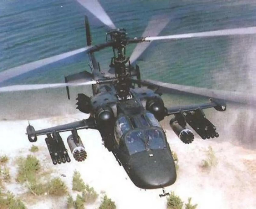 Вертолёт ка-50 чёрная акула и вертолёт ка-52 Аллигатор