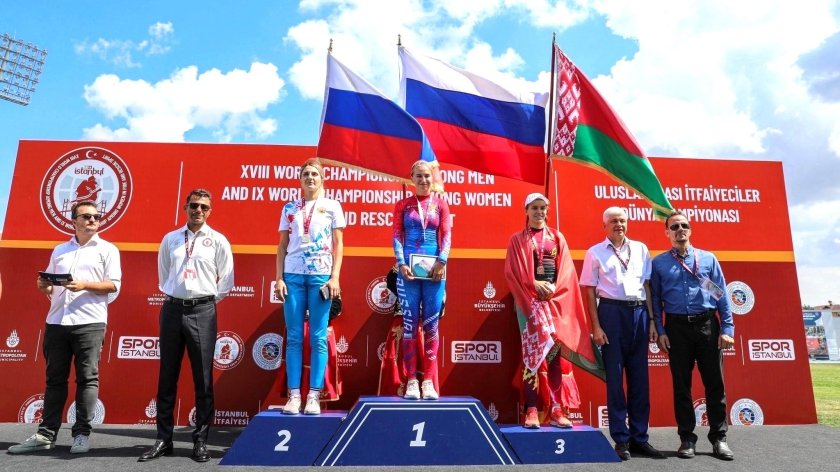 Катасева чемпионка мира по пожарно-спасательному спорту