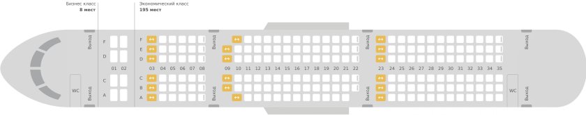 Расположение мест в самолете s7 схема салона Аэробус a321