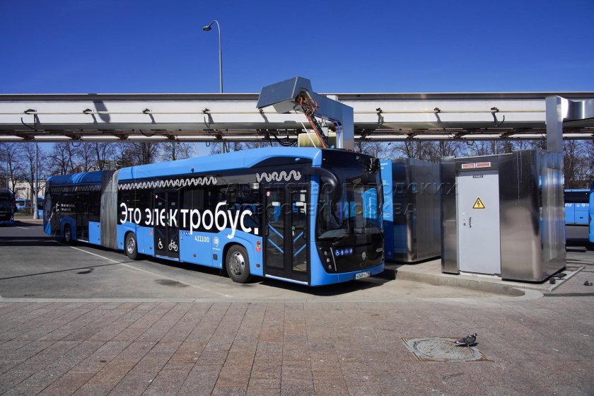 Парк электробусов Москва