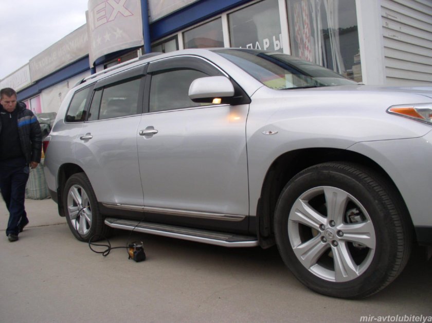 Пороги на Тойота хайлендер 2012