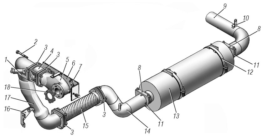 Урал ЯМЗ 238 глушитель