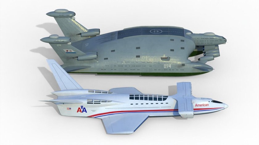 Экраноплан-авианосец бартини