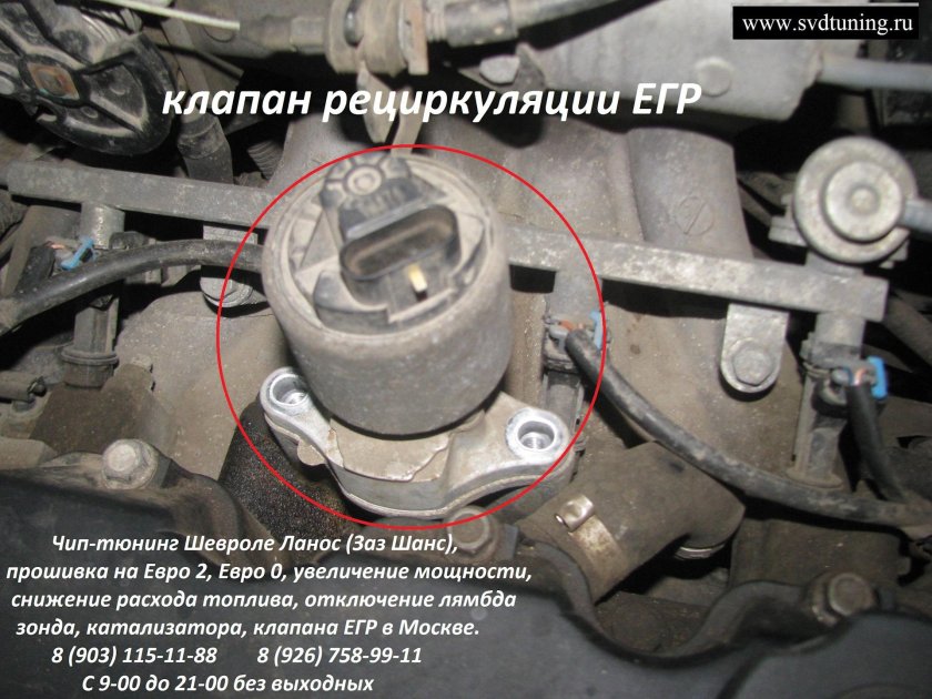 Клапан рециркуляции Шевроле Ланос