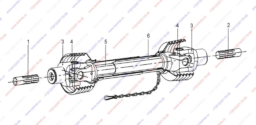 Кардан привода щетки МТЗ 82