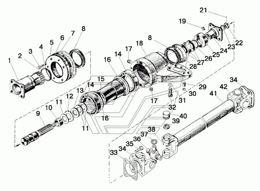 Опора промежуточная вал карданный ПВМ МТЗ 82