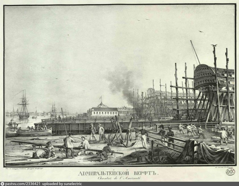 Петр первый в Адмиралтейских верфях