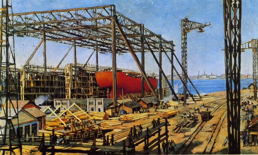 Судостроительная верфь в средневековье