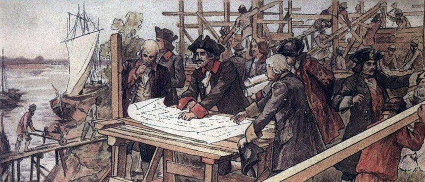 Петр 1 на верфи