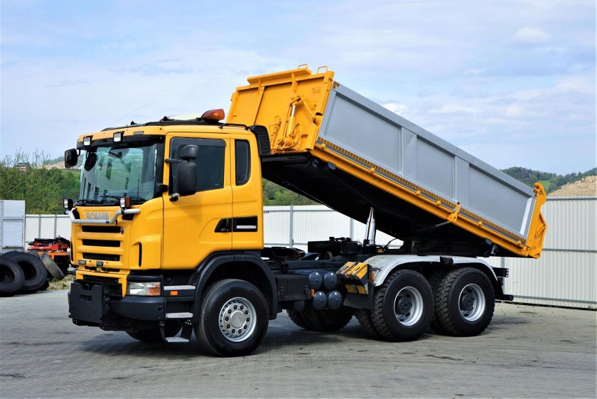 Самосвал Скания 380 л с с трехсторонней разгрузкой